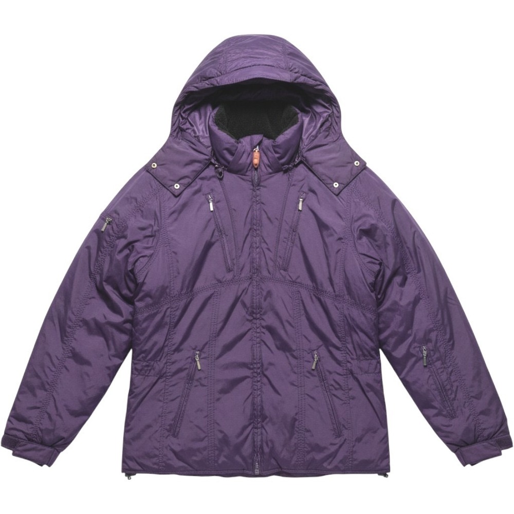 NILS Purple Hooded Ski Jacket Women's Size 12 Winter Coat Warm Puffer Outerwear